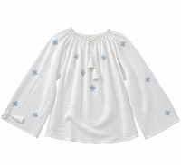 Blouse LUNA — Flocons bleu ciel