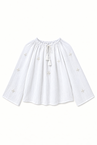 Blouse MARA — Blouse blanche ton sur ton