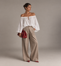 Blouse MARA — Blouse blanche ton sur ton