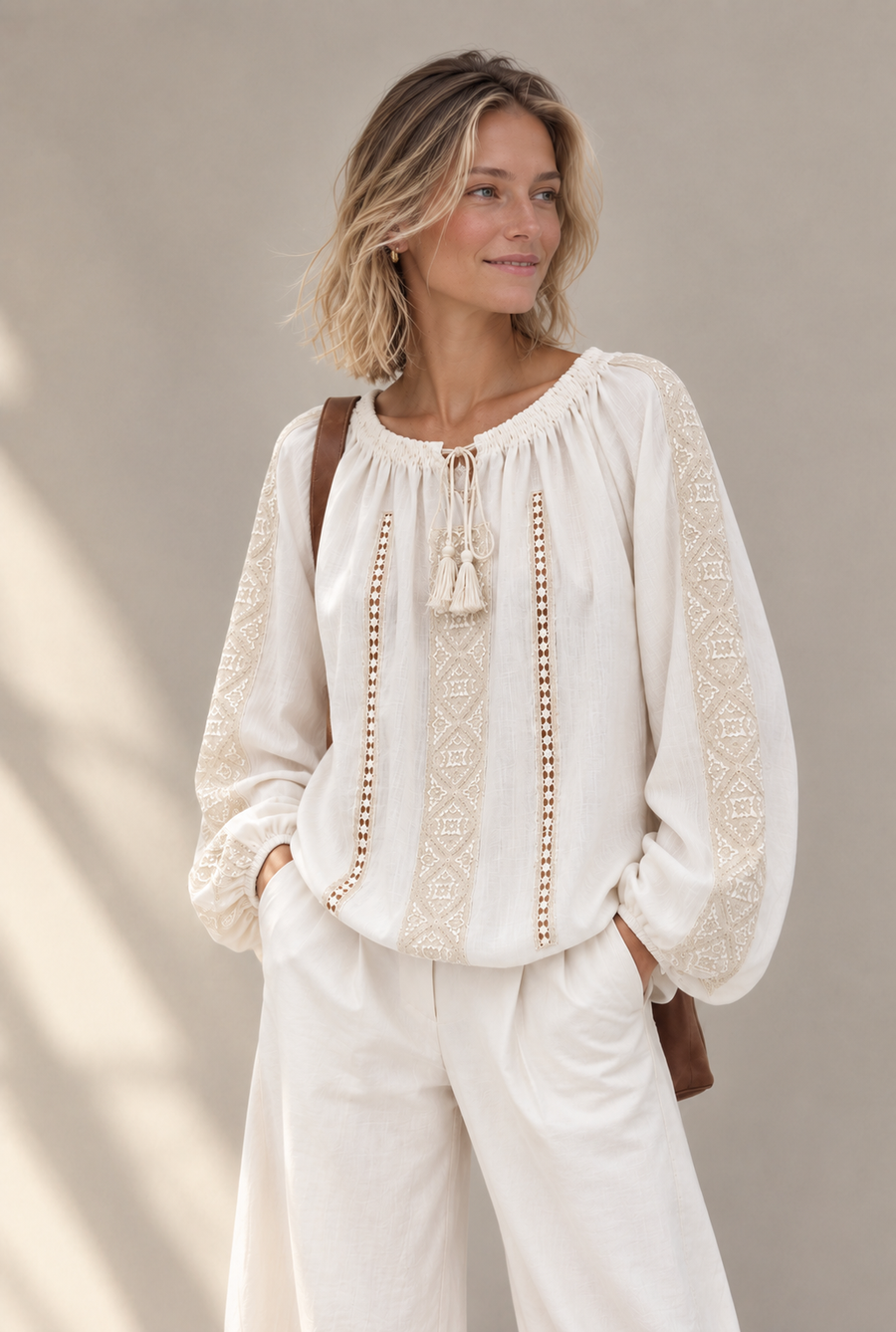 Blouse IELE — Dentelle écrue
