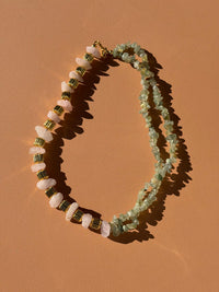COLLIER QUARTZ ROSE & AVENTURINE