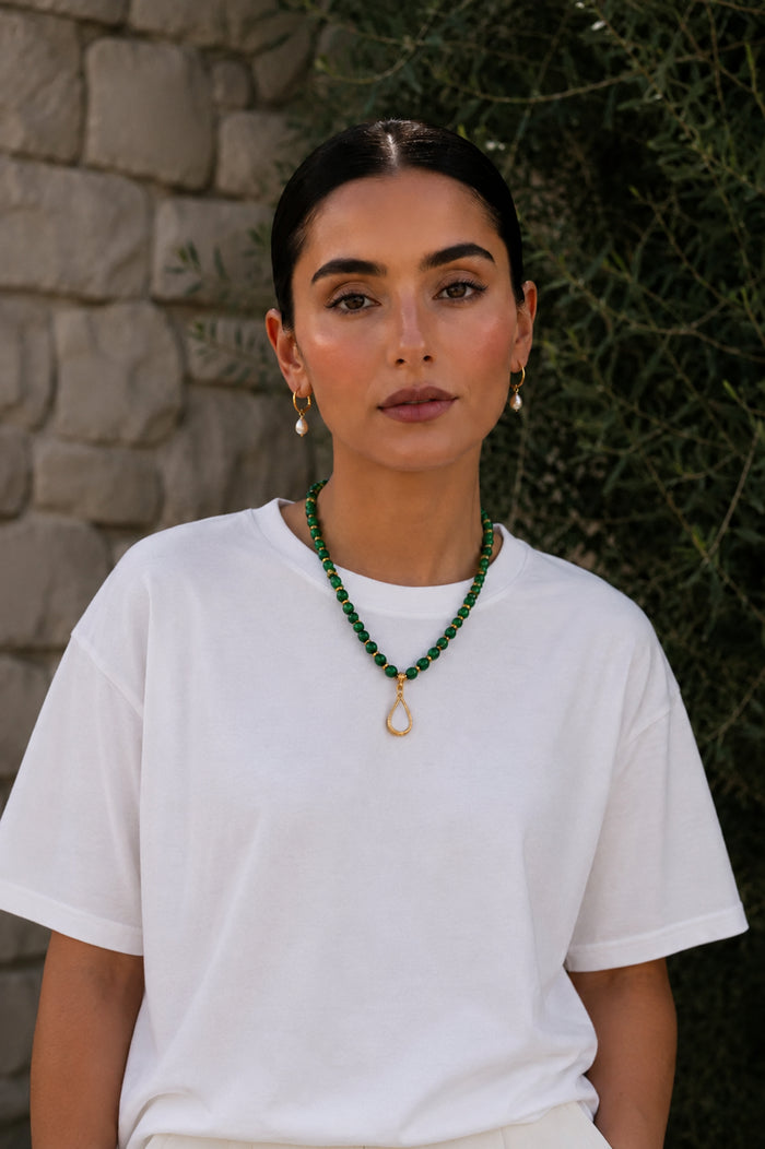 COLLIER JADE & NACRE