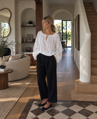 Blouse LUNA — Flocons bleu ciel