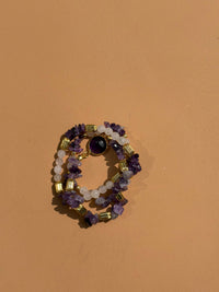 BRACELET AMÉTHYSTE & QUARTZ ROSE