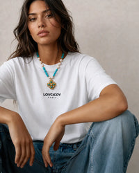 COLLIER TURQUOISE & CROIX